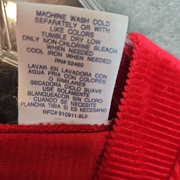 White Stag Vintage Women's Sz Med Red Ribbed Tunic Hong Kong No flaws - Picture 7 of 11